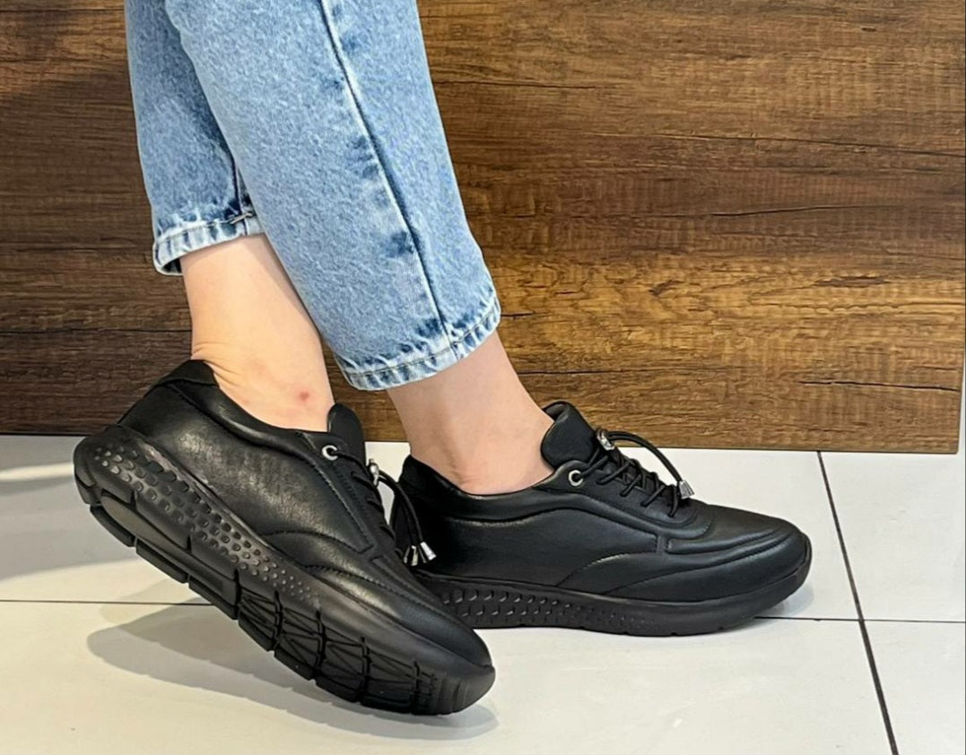 Vstep Finna Hakiki Deri Ortopedik Kadın Ayakkabıları (VL-077)