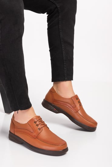 Vstep Class Bağcıklı Ortopedik Deri Erkek Ayakkabı (Dia-102)