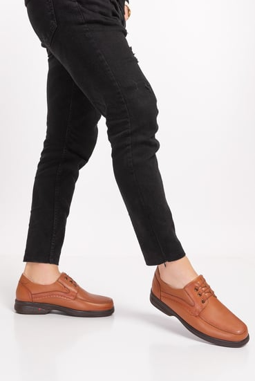 Vstep Class Bağcıklı Ortopedik Deri Erkek Ayakkabı (Dia-102)